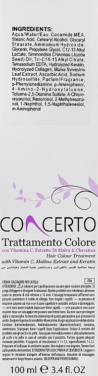 Cream Color with Vitamin C, Mallow Extract & Keratin - Punti Di Vista Concerto Color Treatment — photo N3