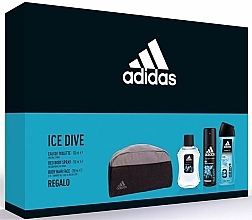 Fragrances, Perfumes, Cosmetics Set (edt/100ml + deo/150ml + sh/gel/250ml + bag) - Adidas Ice Dive