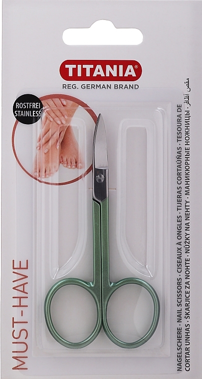 Nail Scissors, green - Titania Nail Scissors Green — photo N1