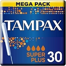 Fragrances, Perfumes, Cosmetics Tampons with Applicator, 30 pcs. - Tampax Blue Super Plus