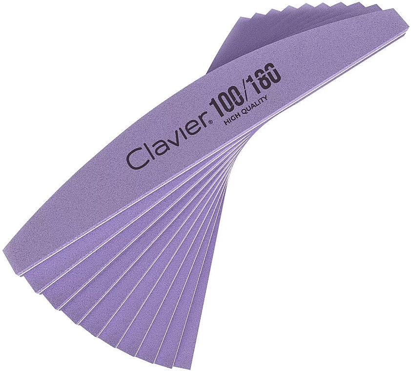 Nail File, purple, 100/180, 10 pcs. - Clavier — photo N1