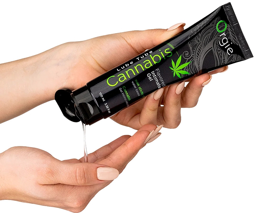 Edible Water-Based Lubricant, cannabis - Orgie Lube Tube Flavored Intimate Gel Cannabis — photo N3
