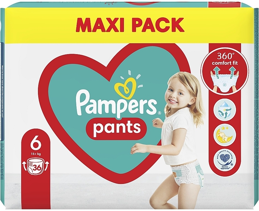 Diaper Pants, size 6, 15 kg, 36 pcs - Pampers — photo N3
