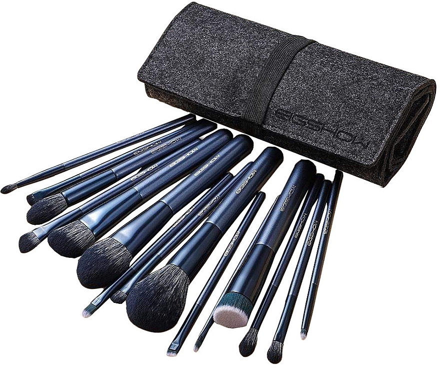 Makeup Brush Set, 15pcs - Eigshow Makeup Brush Kit Tourmaline Blue — photo N1