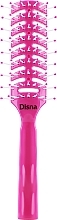 Rectangular Vented Hair Brush, pink - Disna Pharma — photo N1
