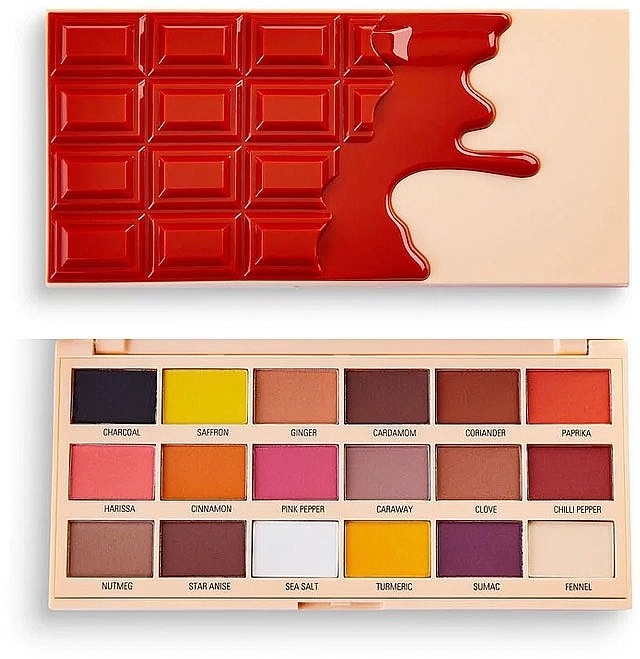 Eyeshadow Palette - I Heart Revolution Eyeshadow Chocolate Palette Cinnamon — photo N1