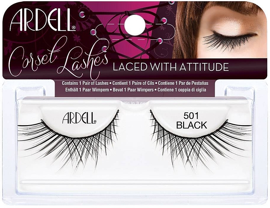False Lashes - Ardell Lashes Corset Collection Black 501 — photo N3