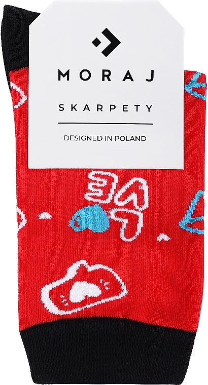 Women Valentine's Day Socks, red and black - Moraj — photo N1