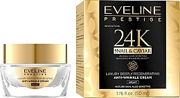 Fragrances, Perfumes, Cosmetics Night Face Cream - Eveline Prestige 24k Snail & Caviar Anti-Wrinkle Night Cream