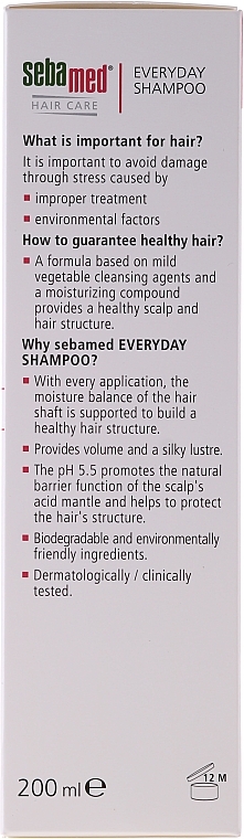 Normal & Dry Hair Shampoo - Sebamed Classic Everyday Shampoo — photo N12