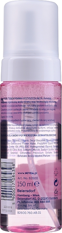 Organic Rose Water Cleansing Foam with Micellar Technology - Nivea Rose Touch — photo N7