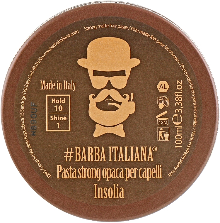 Matte Strong Hold Hair Paste - Barba Italiana Insolia — photo N30