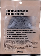 Charcoal Konjac Sponge - Purito Bamboo Charcoal Konjac Sponge — photo N1