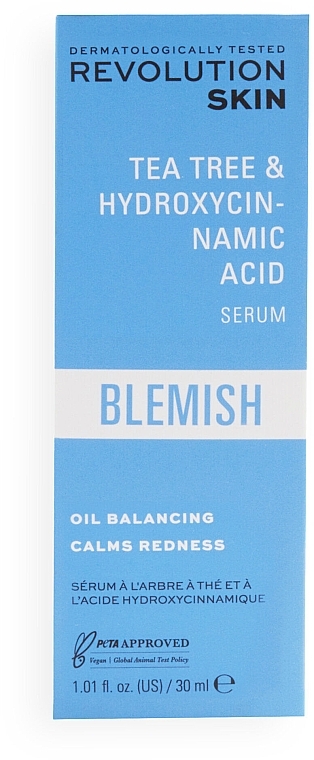 Soothing Face Serum - Revolution Skin Blemish Tea Tree & Hydroxycinnamic Acid Serum — photo N5