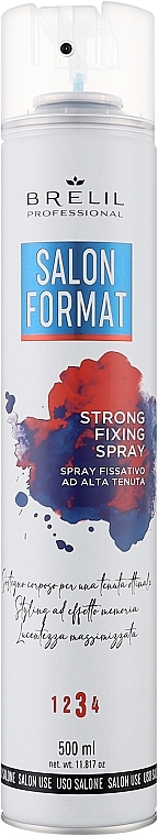 Strengthening Strong Hold Hair Spray - Brelil Professional Salon Format Strong Fixing Spray — photo N1