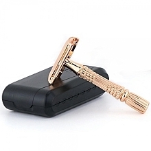 Shaving Razor, golden + case - Deni Carte — photo N1