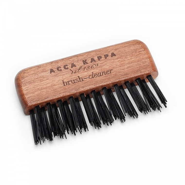 Brush and Comb Cleaner - Acca Kappa Brush And Comb Cleaner Kotibe Wood With Black Nylon — photo N1