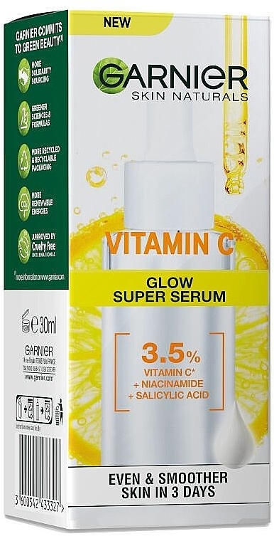 Super Glow Face Serum with Vitamin C - Garnier Skin Naturals Vitamin C Serum — photo N2