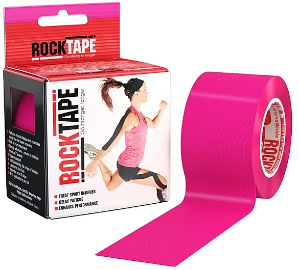 Kinesio Tape "Pink" - RockTape Kinesio Tape Standart — photo N4