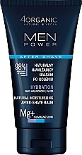 Fragrances, Perfumes, Cosmetics Natural Moisturising After Shave Balm - 4Organic Men Power Natural Moisturizing After-Shave Balm Hydration