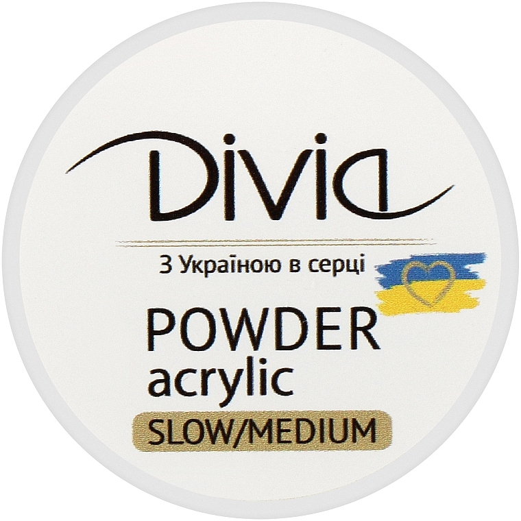 Acrylic Powder - Divia Acrylic Powder Slow/Medium Di1808 — photo N1