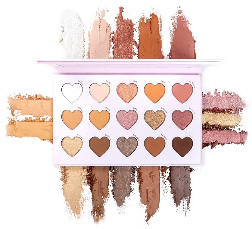 Eyeshadow Palette - With Love Cosmetics Hearts Of Nude Palette — photo N2