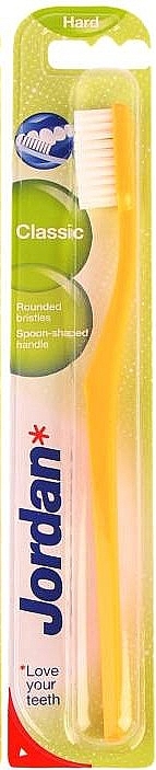 Toothbrush Hard "Classic", yellow - Jordan Classic Hard Toothbrush — photo N1