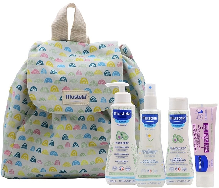 Set in Backpack, 5 products - Mustela Bebe Little Moments Mochila Arcoiris Set  — photo N1
