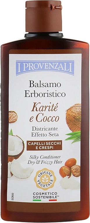 Shea Butter & Coconut Silk Conditioner for Dry & Normal Hair - I Provenzali Karite — photo N1