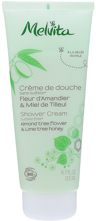 Shower Cream-Gel - Melvita Shower Almond & Lime Tree Honey — photo N1