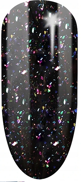 Galaxy Flakes Gel Top Coat - Hi Hybrid Top No Wipe Galaxy Flakes — photo N2