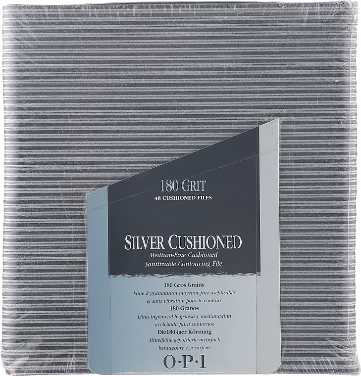 Cushioned File 180 grit - OPI Silver Cushioned File — photo N2