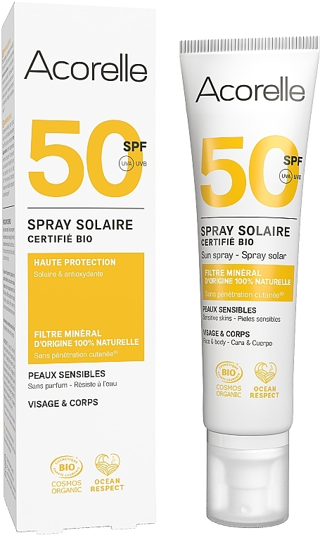 Unscented Sunscreen Spray SPF 50 - Acorelle Unscented Sunscreen Spray Spf 50 — photo N1