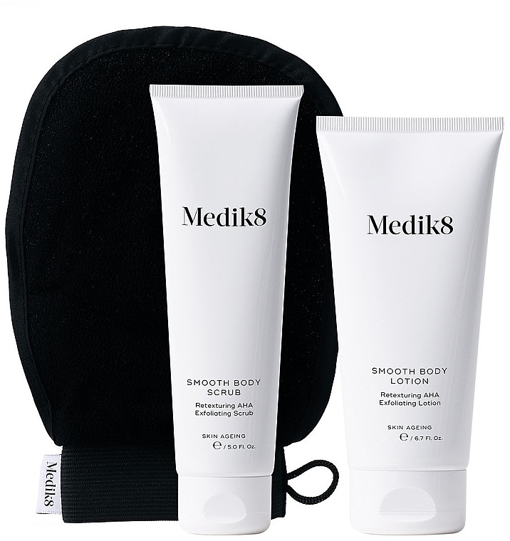 Set - Medik8 Smooth Body Exfoliating Kit (scr/150ml + lot/200ml + glove) — photo N10