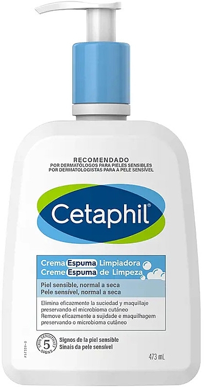 Cleansing Face Cream - Cetaphil Foaming Facial Cleansing Cream for Sensitive, Normal to Dry Skin — photo N1