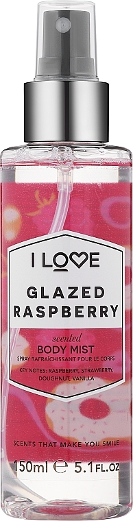 Refreshing Body Spray 'Glazed Raspberry' - I Love Glazed Raspberry Body Mist — photo N4
