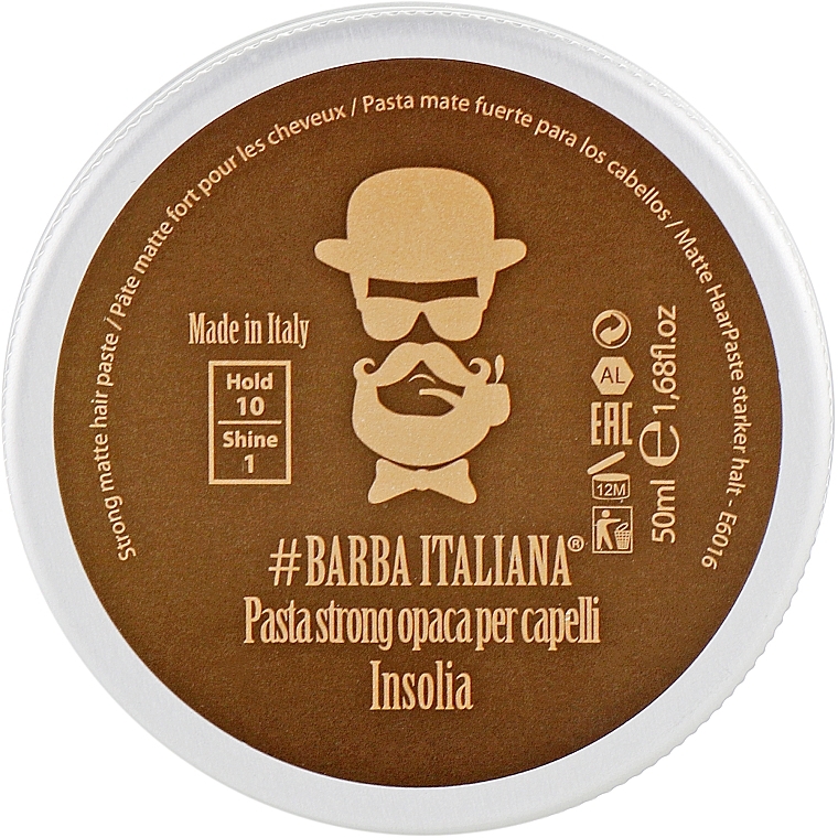 Matte Strong Hold Hair Paste - Barba Italiana Insolia — photo N2