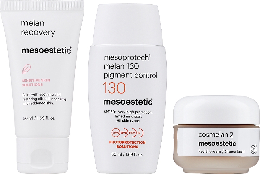 Set - Mesoestetic Cosmelan Home Pack (f/cr/30g + sunscreen/50ml + f/balm/50ml) — photo N5