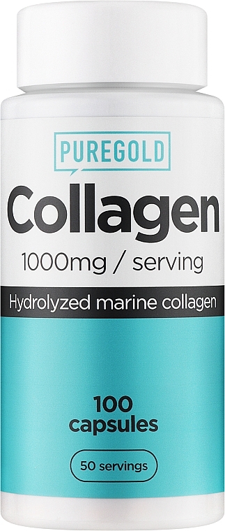 Marine Hydrolyzed Collagen, 100 Caps - PureGold Marine Hydrolyzed Collagen — photo N2