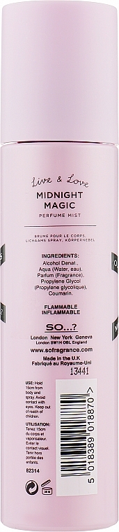 Body Spray - So…? Miss SO…? Midnight Magic Perfume Mist — photo N15