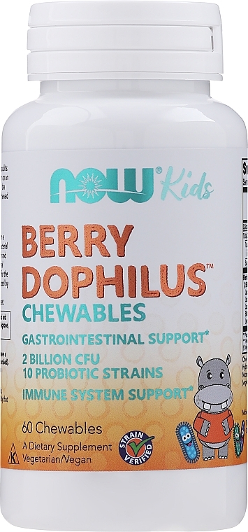 Kids Probiotic "Acidophilus". berry taste - Now Foods Berry Dophilus — photo N3