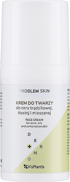 Anti-Pimple Face Cream for Oily and Combination Skin - Vis Plantis Problem Skin Face Cream — photo N1