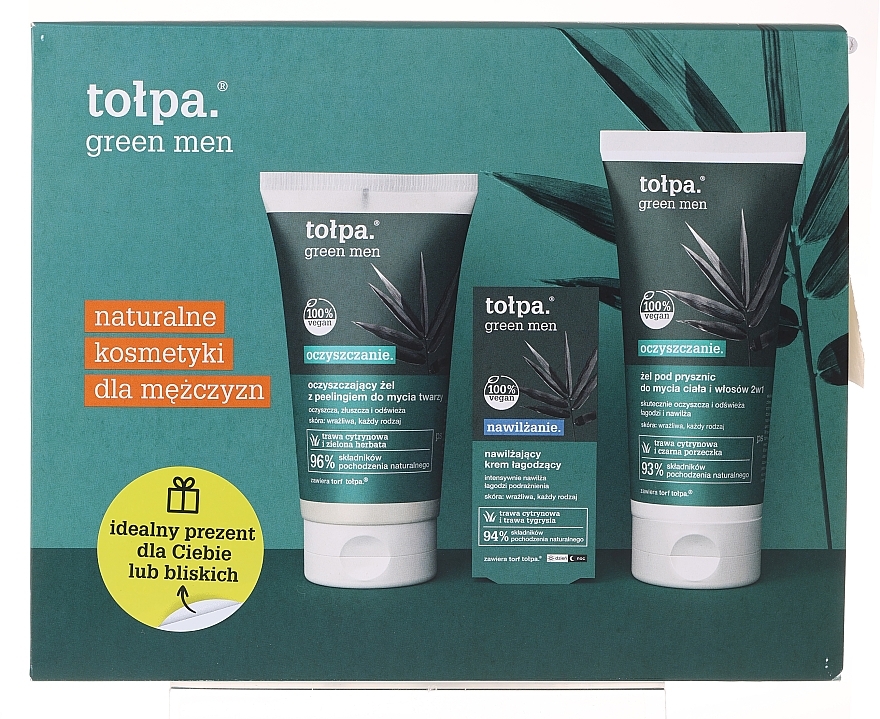 Set - Tolpa Green Men 2024 Set (f/cl/gel/150ml + cr/50ml + sh/gel/200/ml) — photo N1