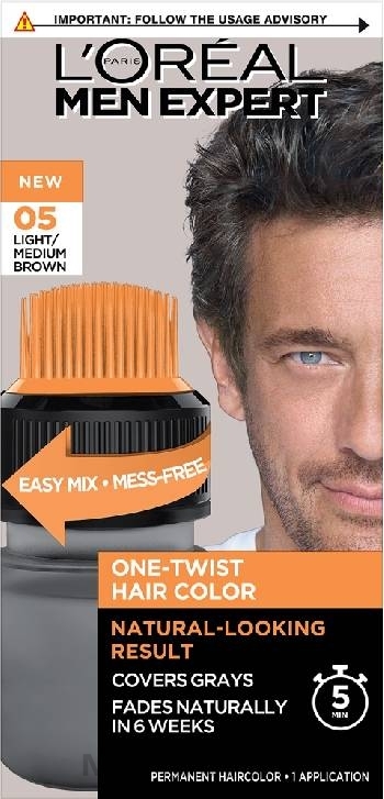 Men Hair Color - L'Oreal Paris Men Expert One-Twist Hair Color — photo 05 - Light/Medium Brown