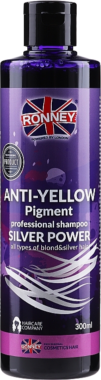 Hair Shampoo - Ronney Professional Anti-Yellow Pigment Silver Power Shampoo — photo N6