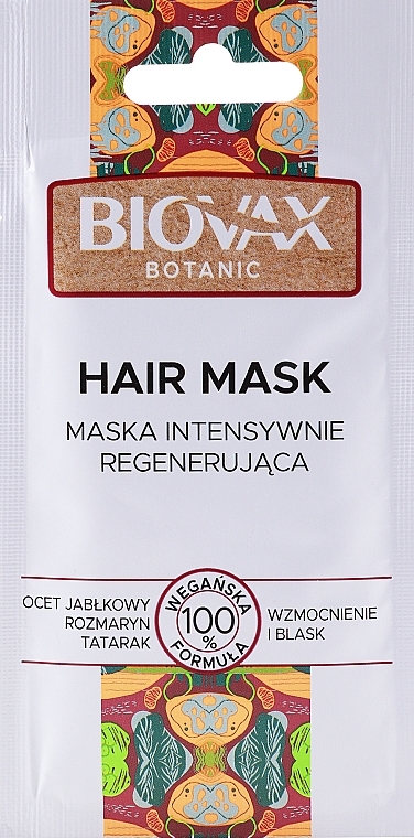 Regenerating Apple Vinegar Hair Mask - L'biotica Biovax Botanic Hair Mask Travel Size — photo N3