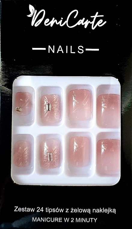 Square Nail Tips, 24 pcs. - Deni Carte Nails 7165 — photo N1