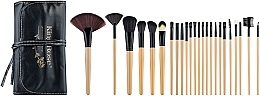 Fragrances, Perfumes, Cosmetics Makeup Brush Set in Black Case, 24 pcs - King Rose Professional Makeup