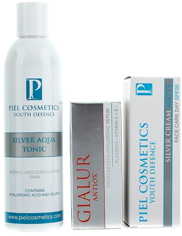 Protection & Hydration Set for Normal & Combination Skin - Piel Cosmetics (ton/250ml + cr/50ml + ser/50ml) — photo N1