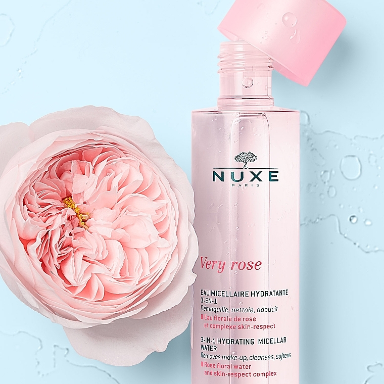 Moisturizing Micellar Water - Nuxe Very Rose 3 in 1 Hydrating Micellar Water — photo N2